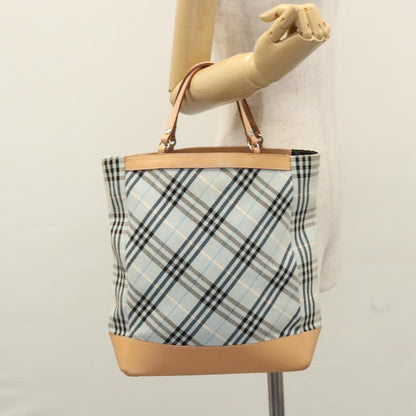 Burberry Nova Check Tote canvas check pattern, BLUE, CANVAS, Tote bag
