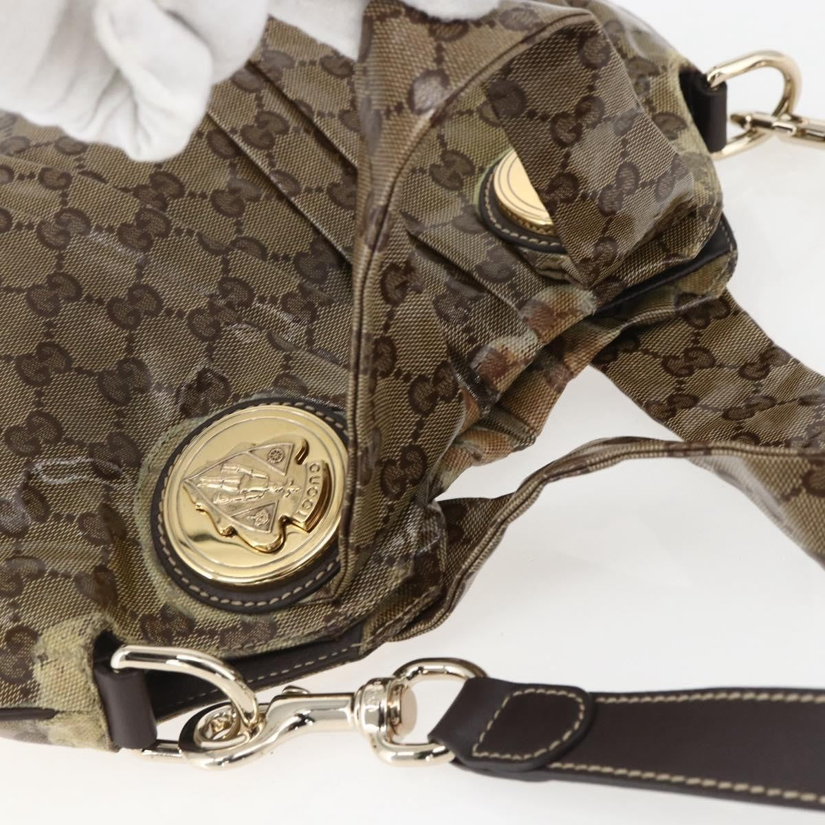 Gucci Hysteria Convertible Top Handle Bag GG Coated Canvas, BEIGE, CANVAS, Handbag