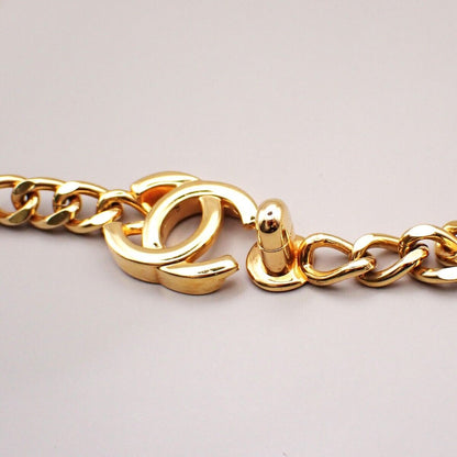 Chanel Vintage Turnlock Reissue Chain Necklace Metal, GOLD, GOLD_PLATED, Necklace