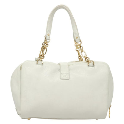 Loewe Chain Roller Handbag Leather, WHITE, LEATHER, Shoulder bag