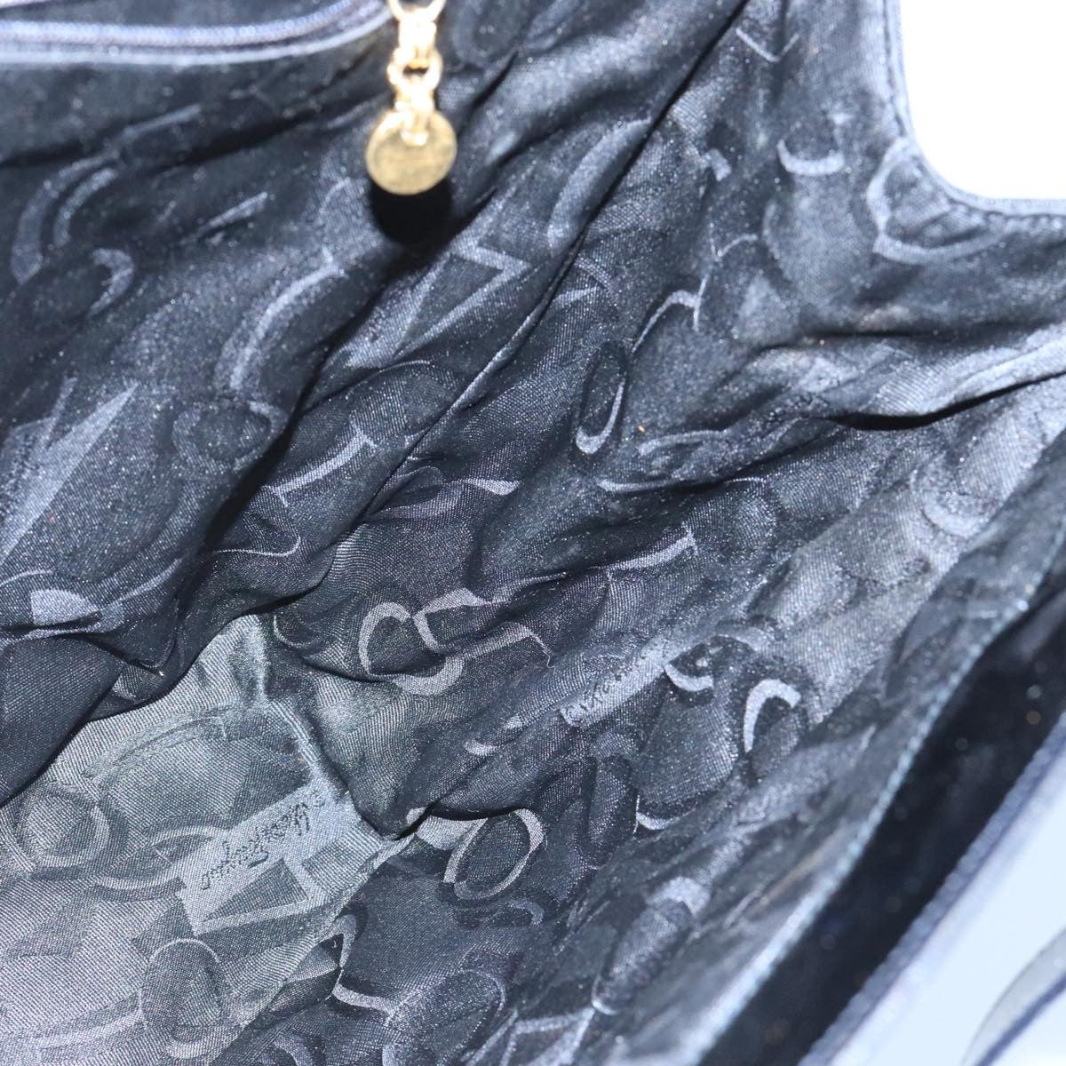 Salvatore Ferragamo Vala Canvas, BLACK, CANVAS, Tote bag