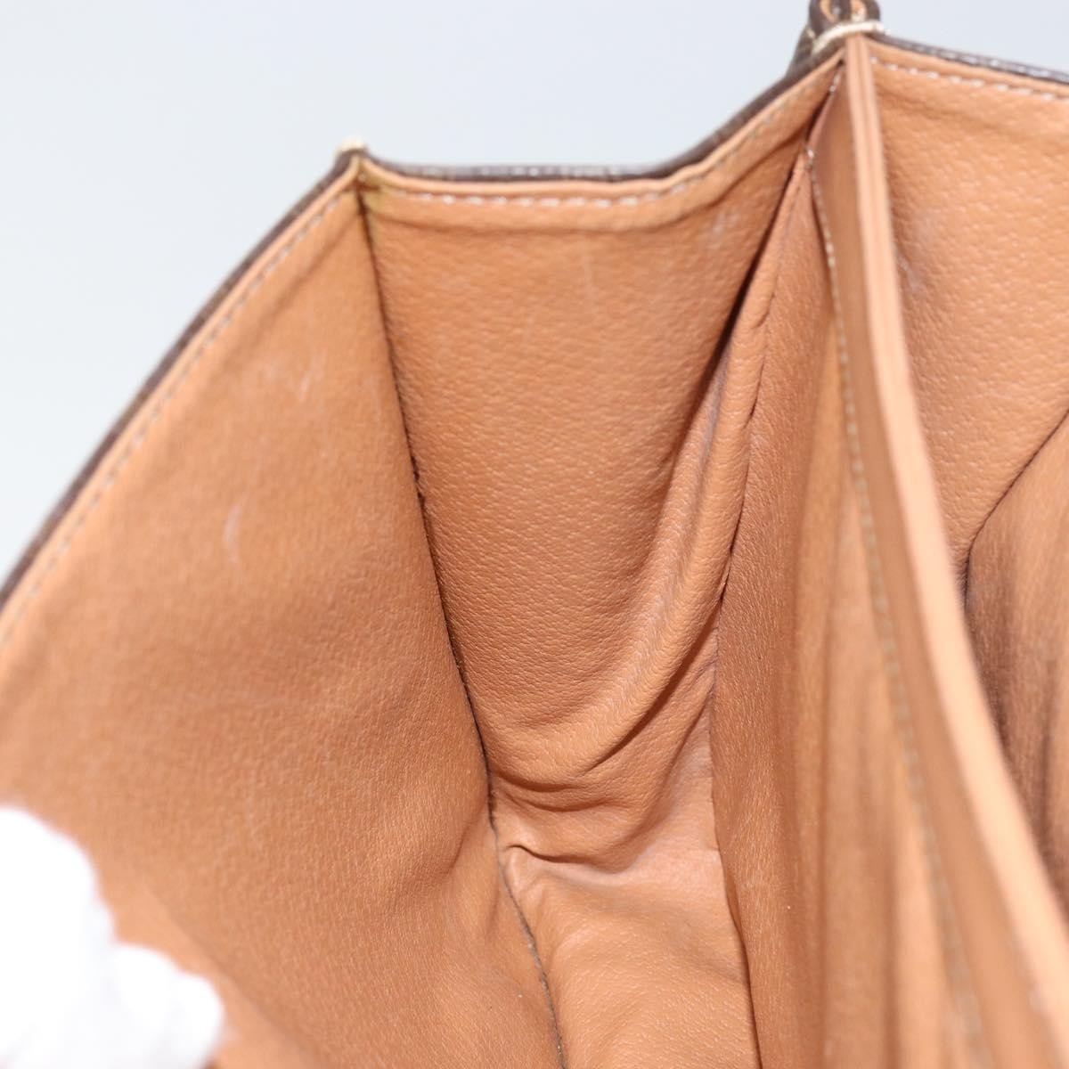 Celine Vintage Macadam Handbag Canvas, BROWN, PVC, Handbag