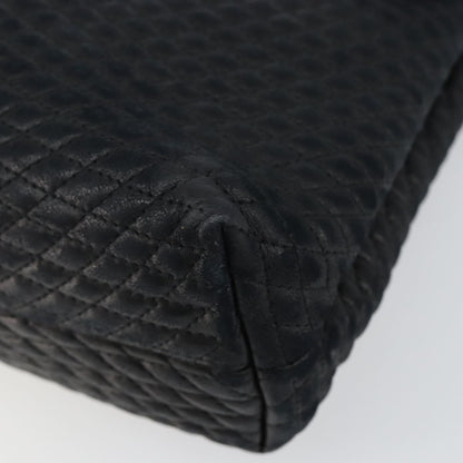 Bally Vintage Handbag Quilted Leather, BLACK, LEATHER, Handbag