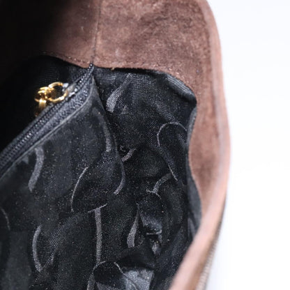 Salvatore Ferragamo Vala Handbag Suede, BROWN, SUEDE, Handbag