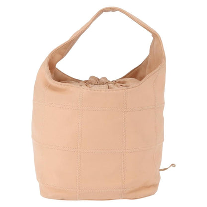 Chanel Square Stitch Tassel Hobo Quilted Leather, Pink, Leather, Handbag