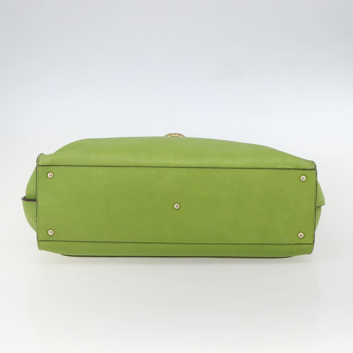 Salvatore Ferragamo Virna Satchel Leather, GREEN, LEATHER, Handbag