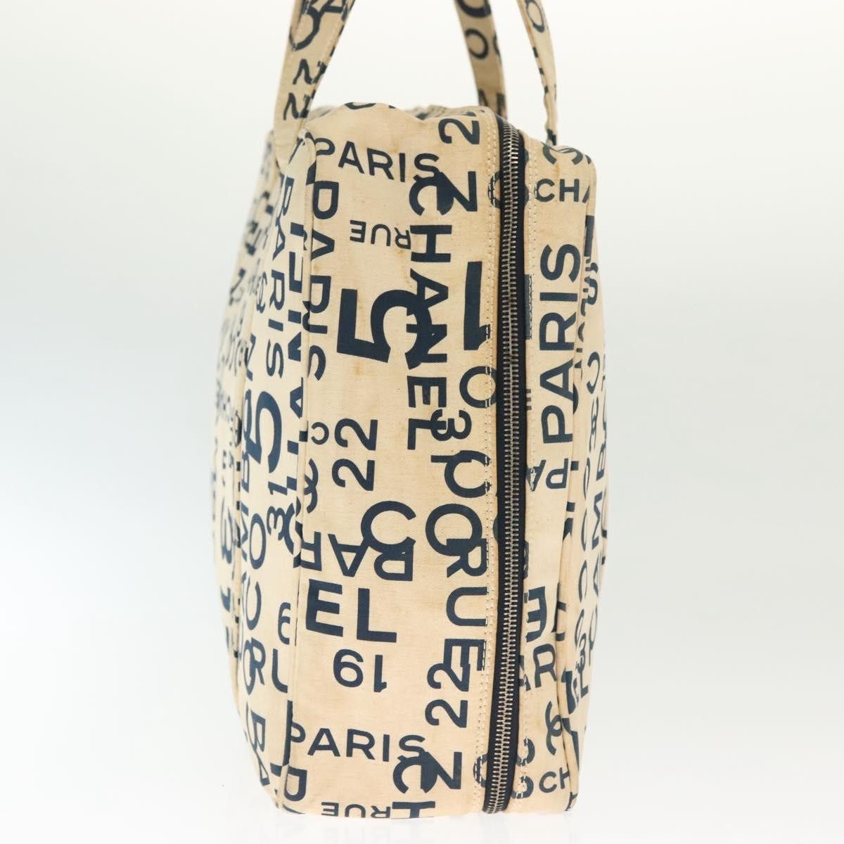 Chanel Cambon Canvas, WHITE, CANVAS, Handbag