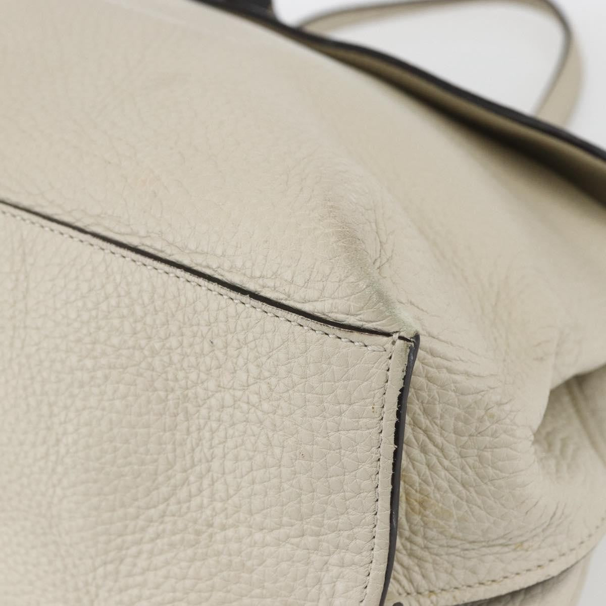 Gucci Bamboo Daily Top Handle Bag Leather, WHITE, LEATHER, Handbag