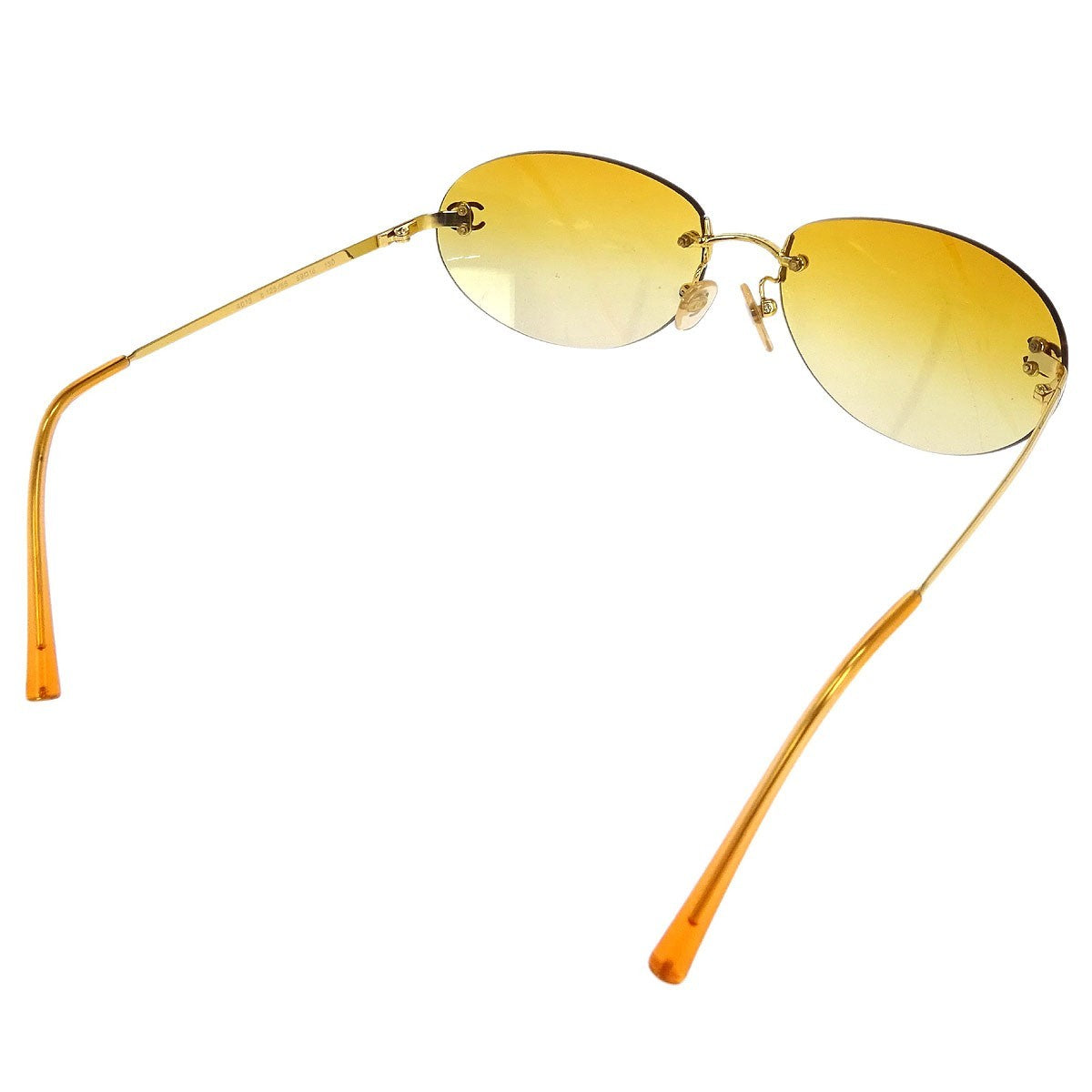 Chanel Logo CC Sunglasses Metal, ORANGE, GOLD_PLATED, Sunglasse