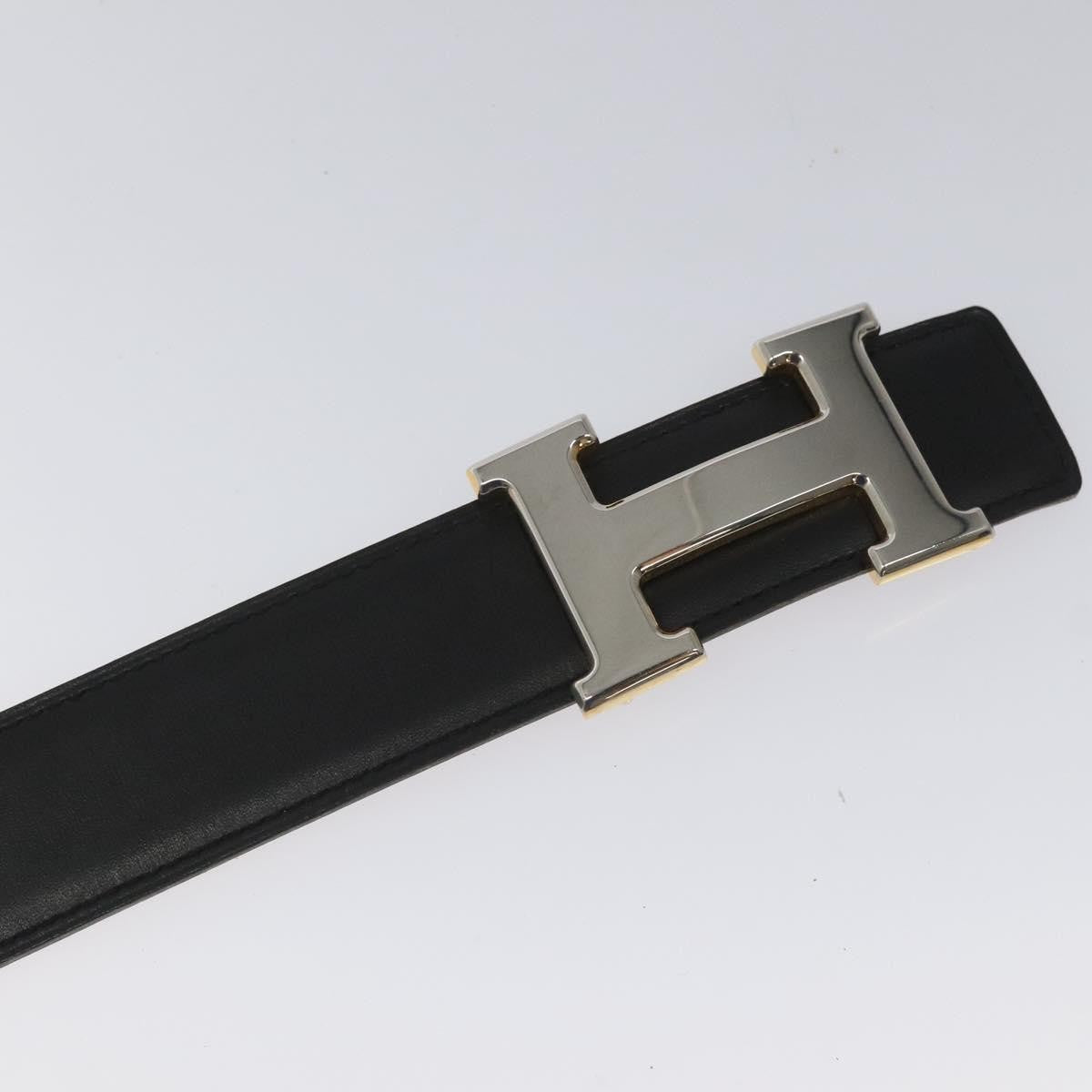Hermes Constance Belt Leather, BLACK, LEATHER, Belts