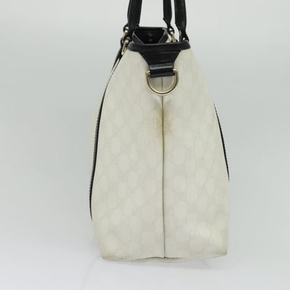 Gucci Joy Tote GG Coated Canvas with Leather, WHITE, CANVAS, Tote bag