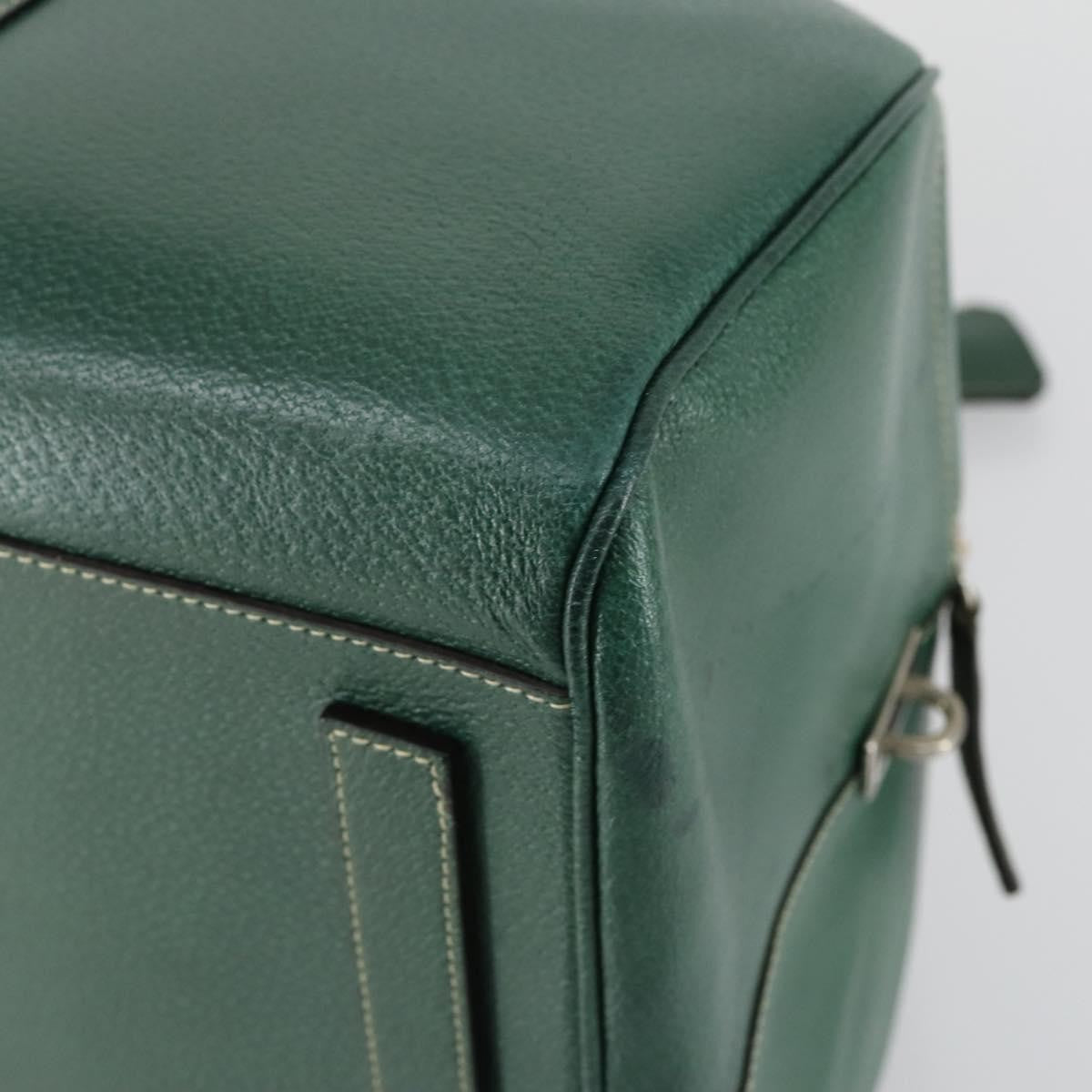 Prada Vintage Boston Bag Leather, GREEN, LEATHER, Travel bag