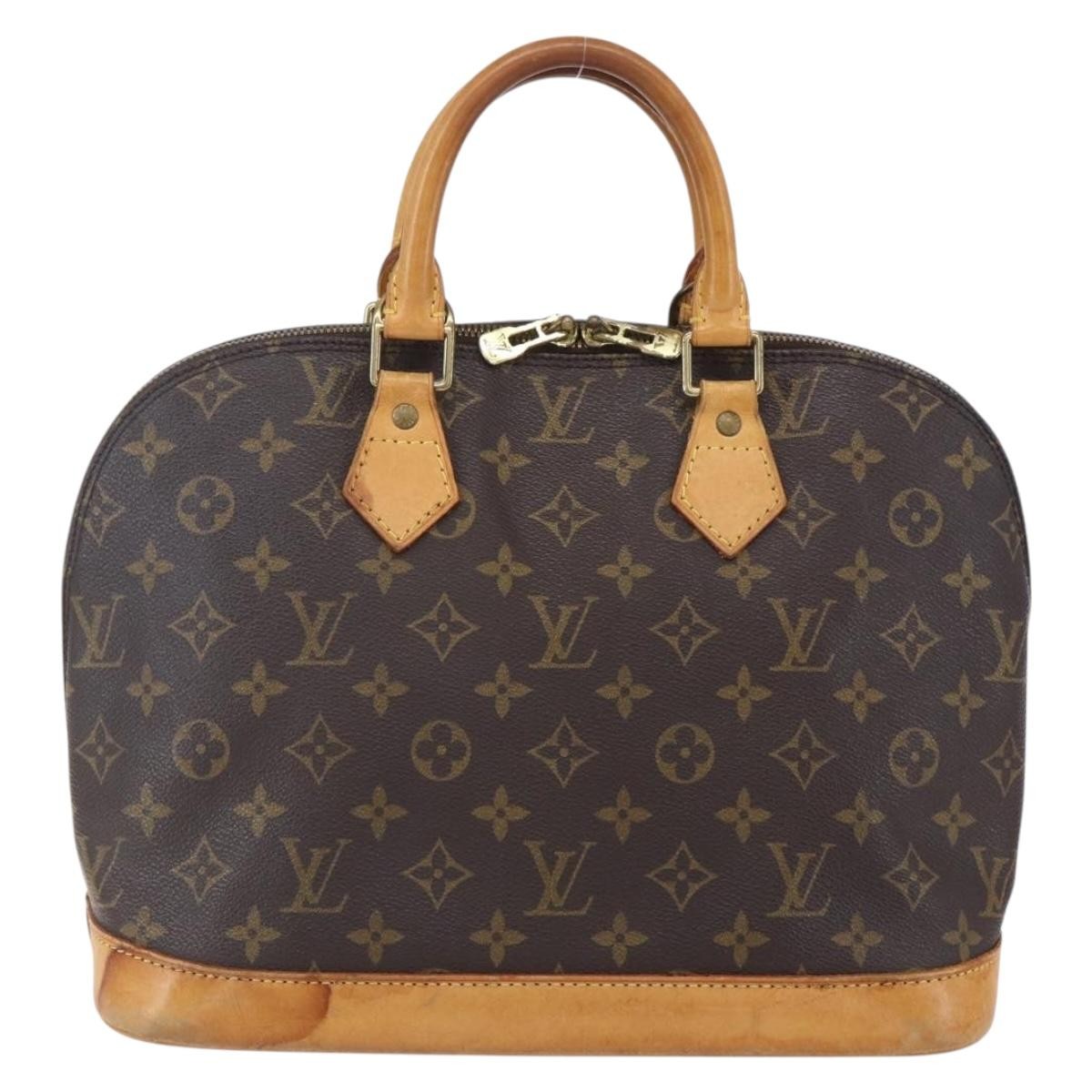 Louis Vuitton Alma Handbag Monogram Canvas, BROWN, CANVAS, Handbag