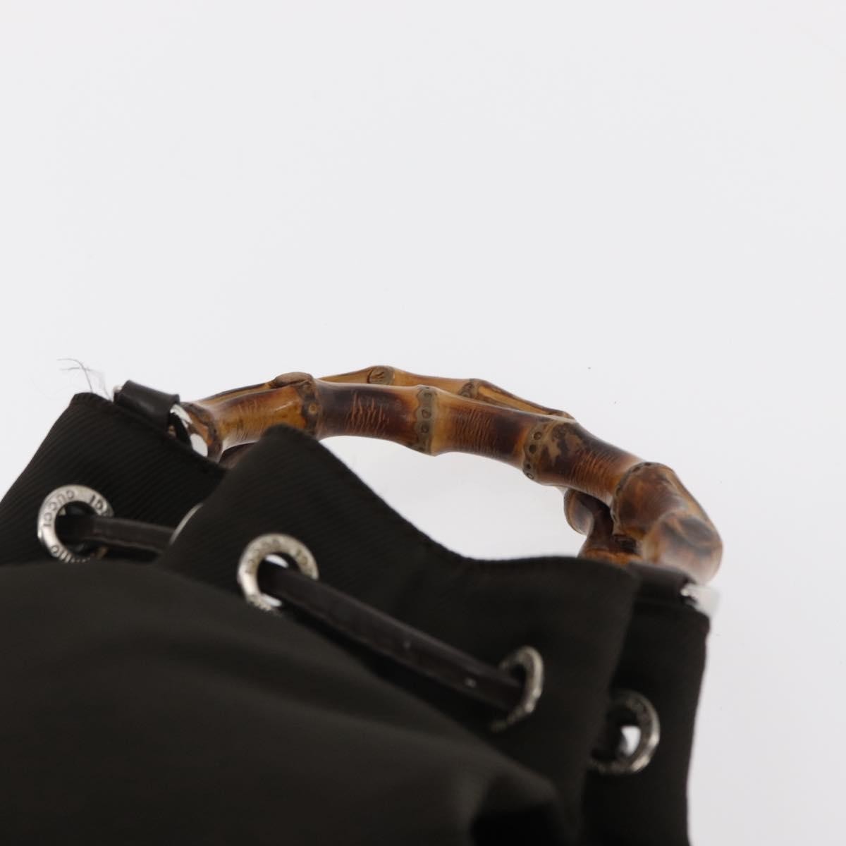 Gucci Vintage Bamboo Sling Backpack Nylon, KHAKI, NYLON, Backpack