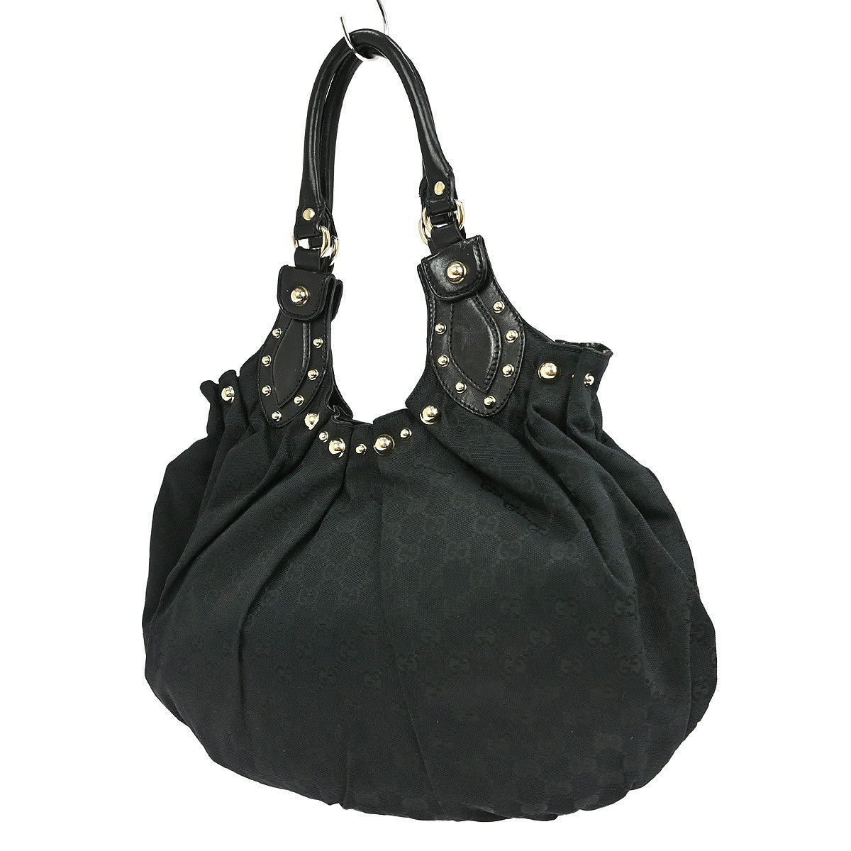 Gucci Pelham Tote Studded GG Canvas, BLACK, CANVAS, Tote bag