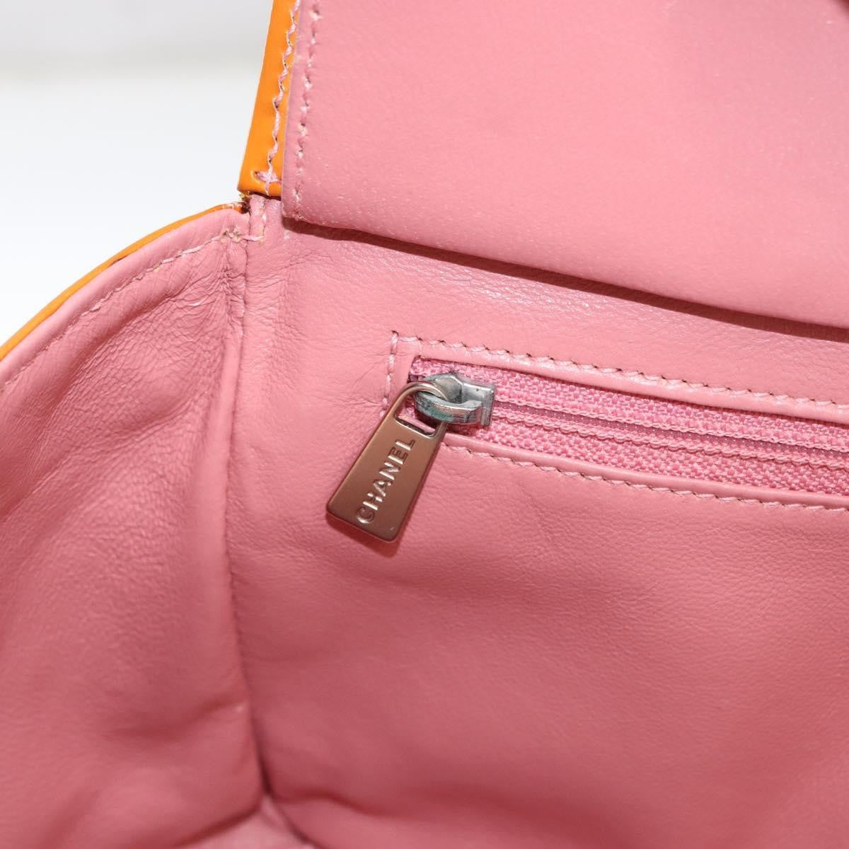 Chanel Vintage Petite Timeless Tote Quilted Patent, ORANGE, PATENT_LEATHER, Tote bag