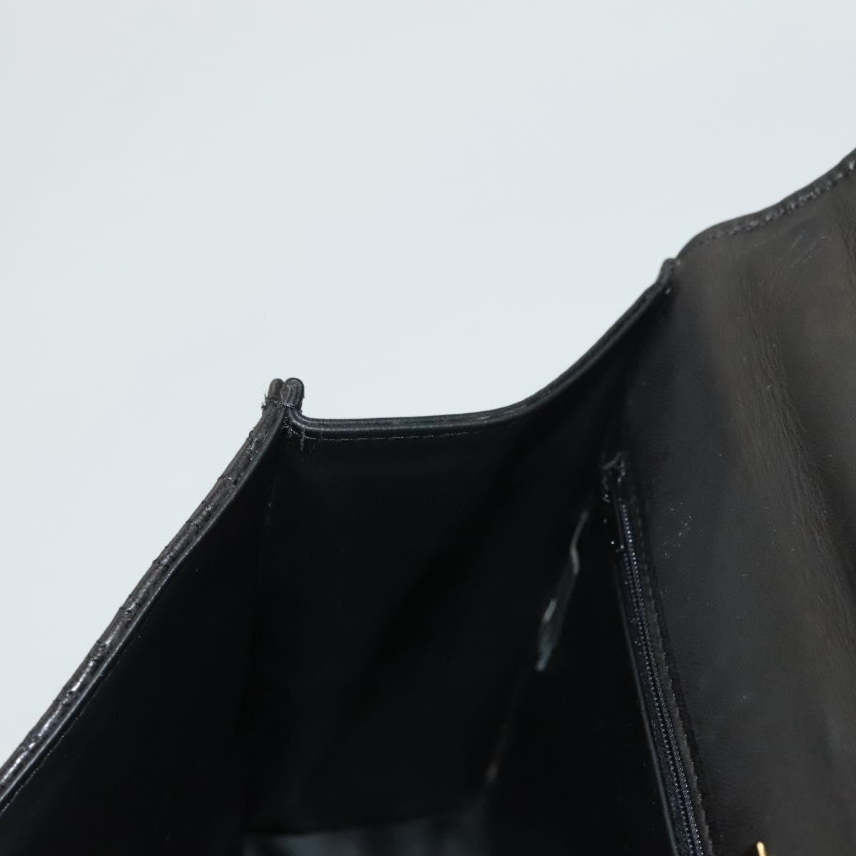 Bally Vintage Handbag Quilted Leather, BLACK, LEATHER, Handbag