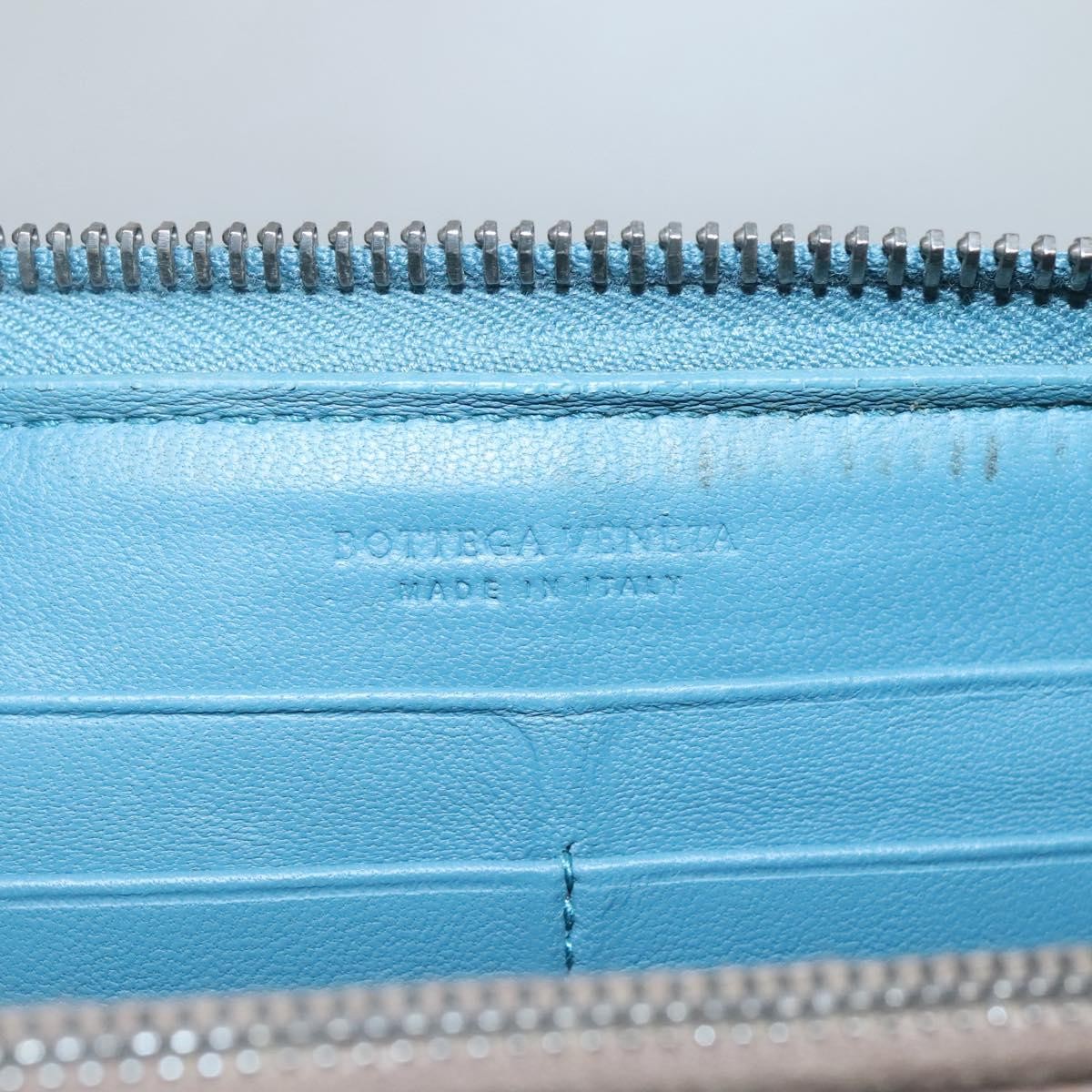 Bottega Veneta Intrecciato Wallet Leather, BLUE, LEATHER, Wallets