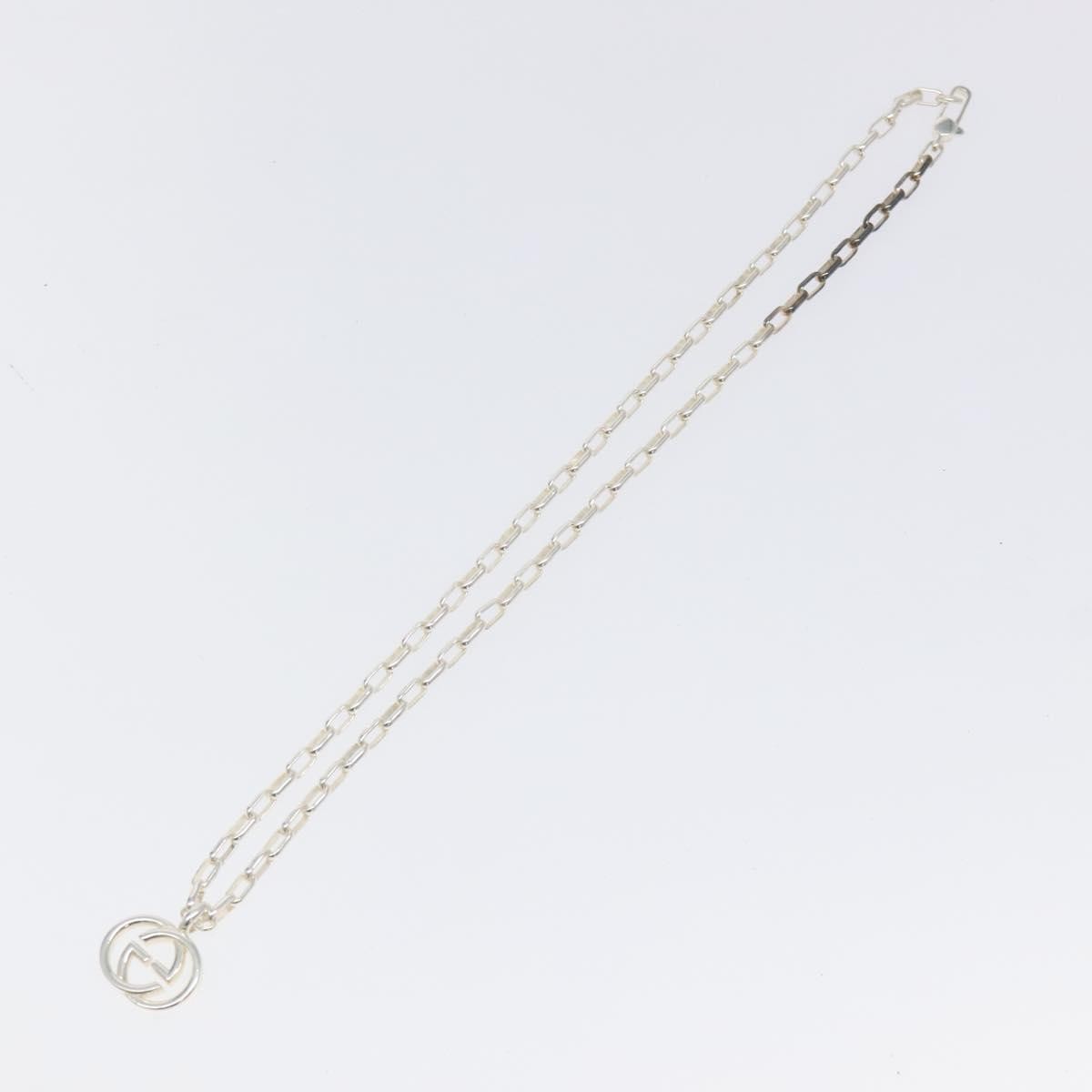 Gucci Interlocking G Pendant Necklace Sterling Silver, SILVER, SILVER, Necklace