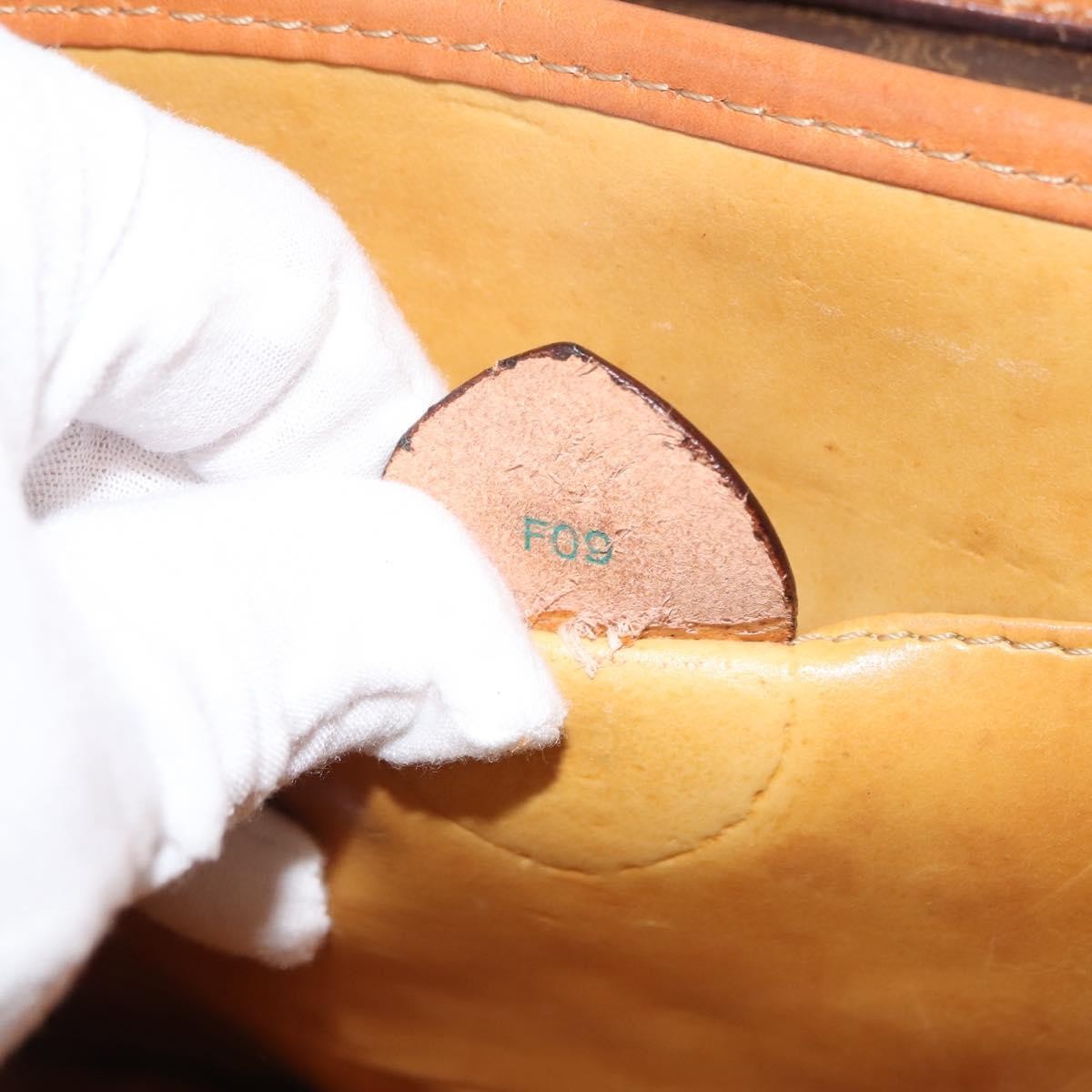 Celine Vintage Macadam Shoulder Bag Canvas and Leather, BROWN, CANVAS, Shoulder bag