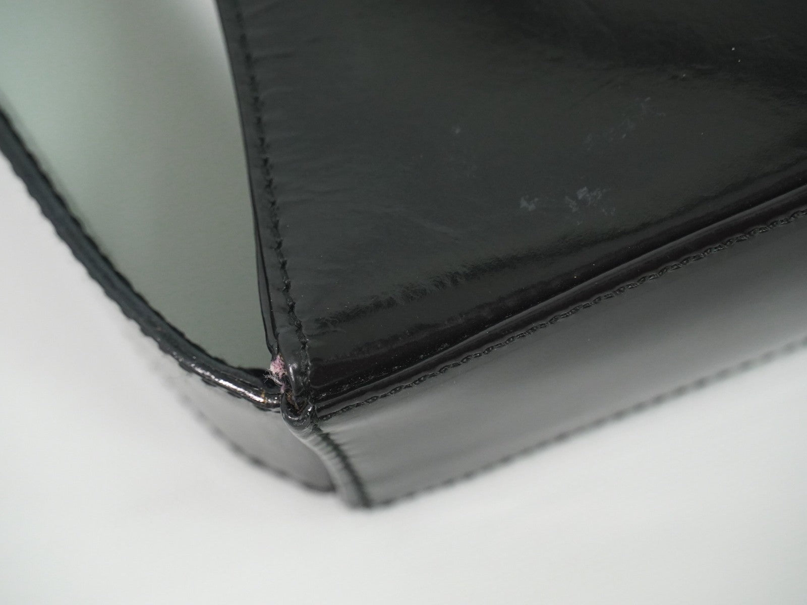 Salvatore Ferragamo Gancini Shoulder Bag Leather, BLACK, PATENT_LEATHER, Shoulder bag