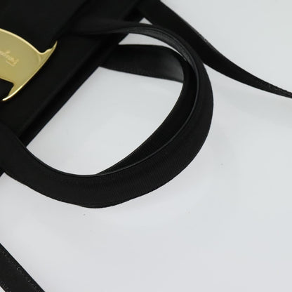 Salvatore Ferragamo Convertible Vara Bow Tote Suede, BLACK, SUEDE, Handbag