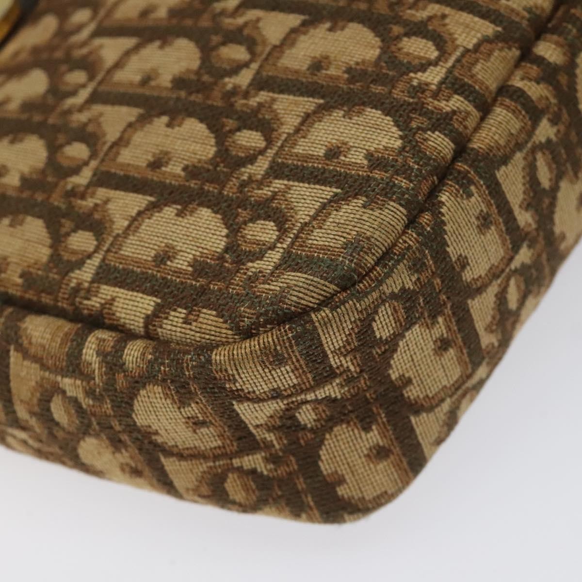 Christian Dior Vintage Trotter Shoulder Bag Canvas, BROWN, CANVAS, Shoulder bag