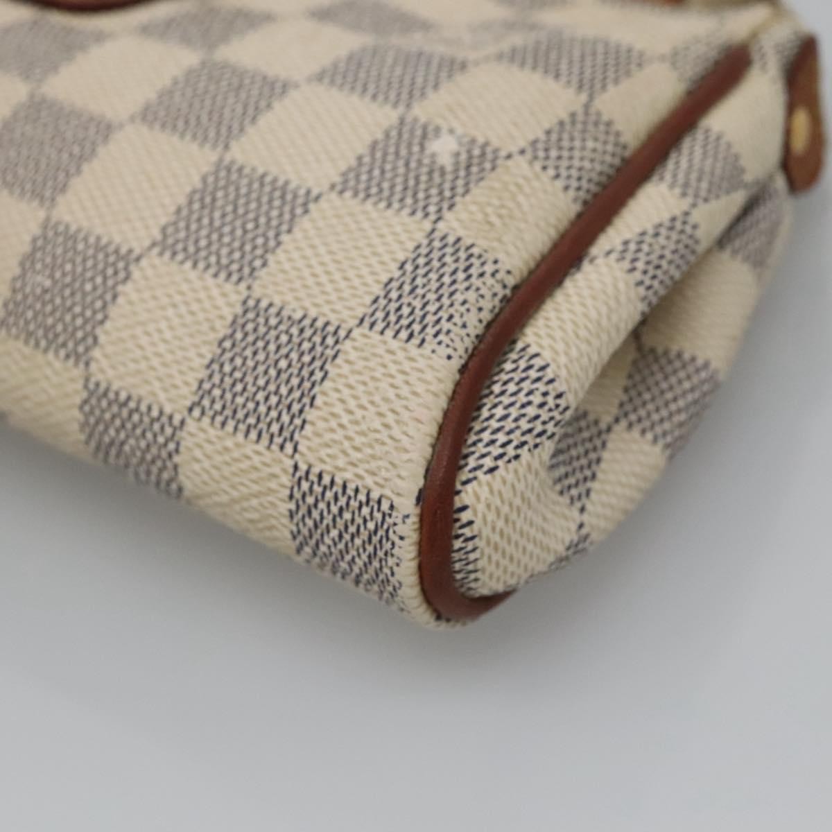Louis Vuitton Eva Handbag Damier, WHITE, CANVAS, Shoulder bag