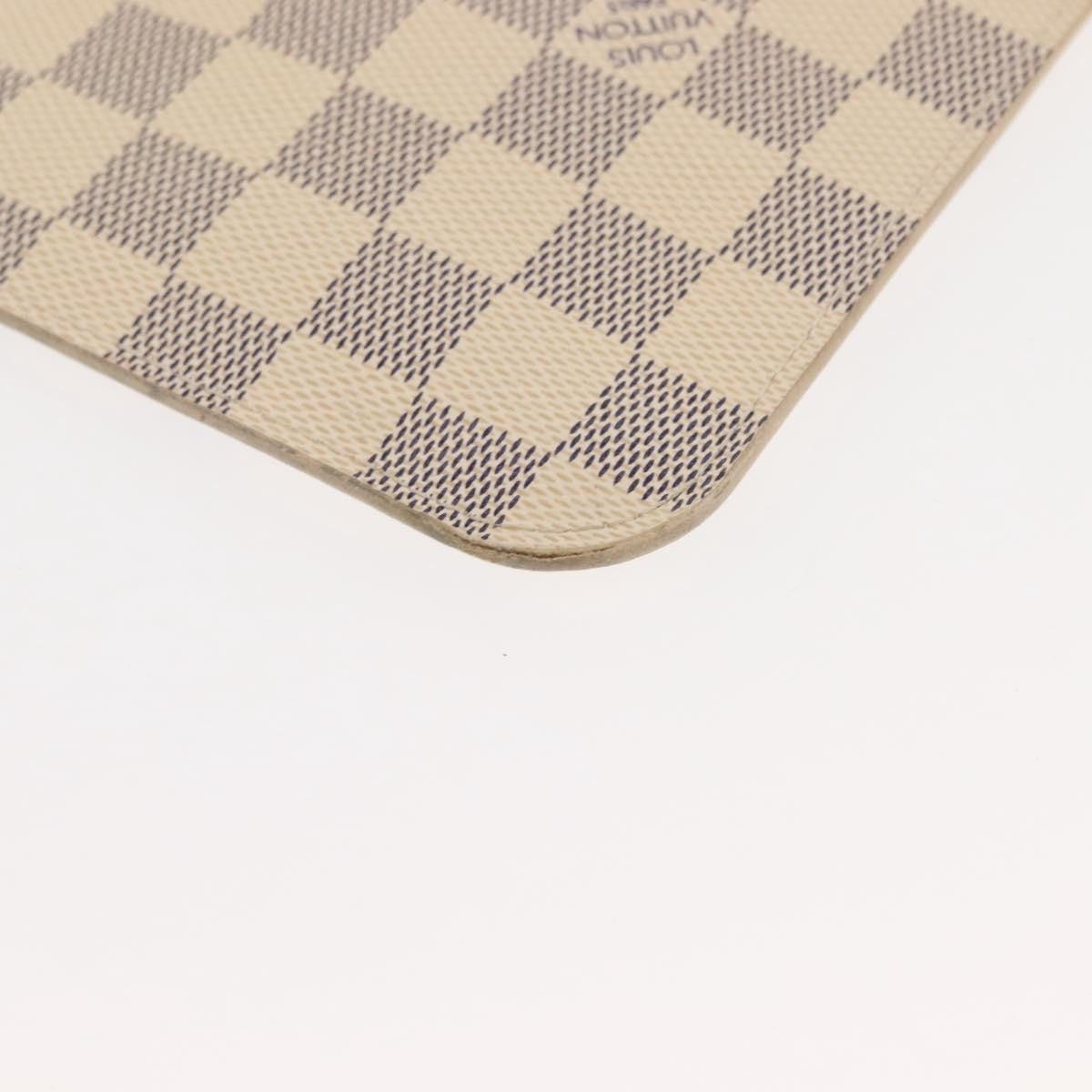 Louis Vuitton Neverfull Pochette Damier, WHITE, CANVAS, Clutche & pouche
