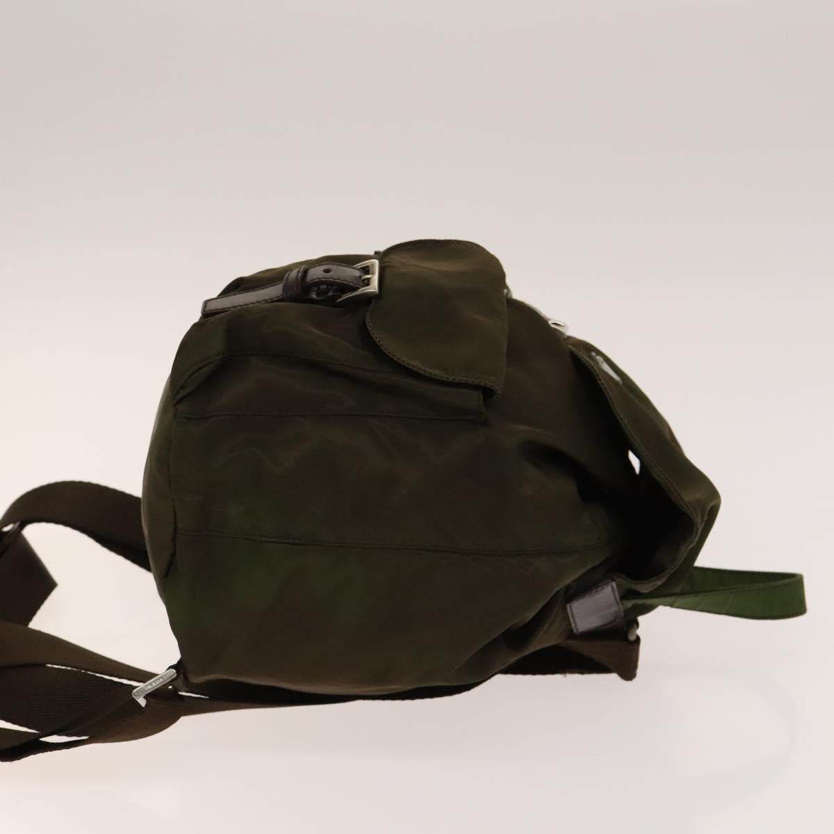 Prada Double Front Pocket Backpack Tessuto, KHAKI, NYLON, Backpack