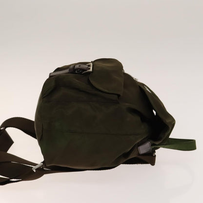 Prada Double Front Pocket Backpack Tessuto, KHAKI, NYLON, Backpack