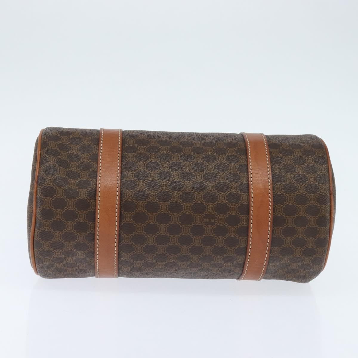 Celine Vintage Macadam Shoulder Bag Canvas and Leather, BROWN, CANVAS, Shoulder bag