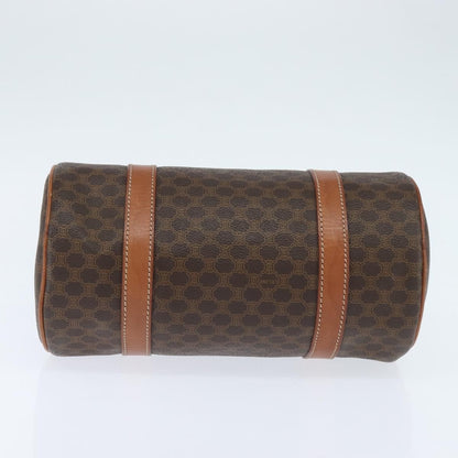 Celine Vintage Macadam Shoulder Bag Canvas and Leather, BROWN, CANVAS, Shoulder bag