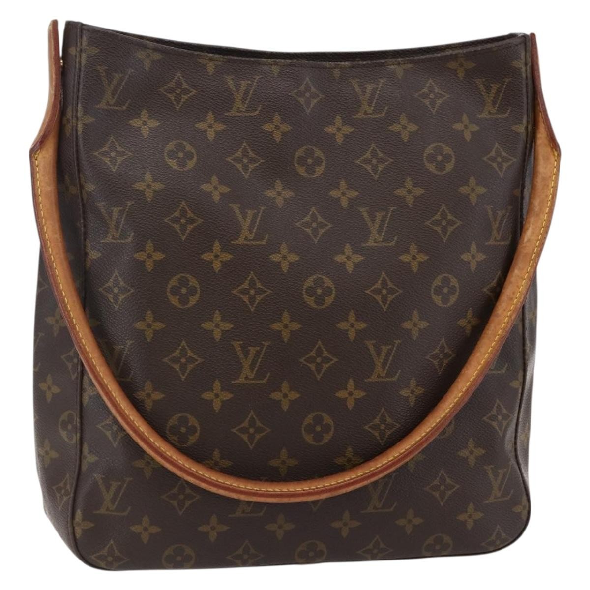 Louis Vuitton Looping Handbag Monogram Canvas, BROWN, CANVAS, Handbag