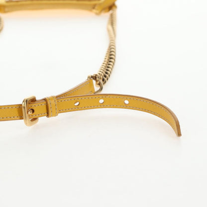 Prada Logo Chain Crossbody Bag Tessuto and Saffiano Leather, YELLOW, NYLON, Clutche & pouche