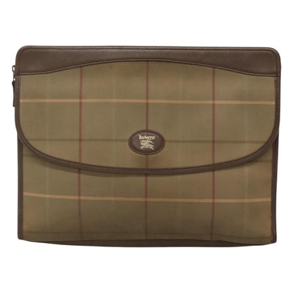 Burberry Nova check Pochette Canvas, BEIGE, CANVAS, Clutche & pouche