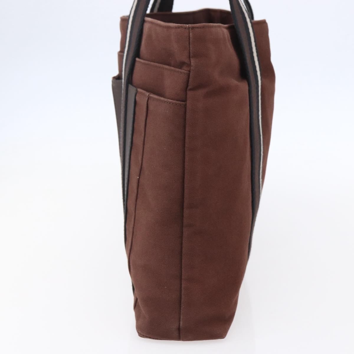 Hermes Troca Horizontal Tote Canvas, BROWN, CANVAS, Tote bag