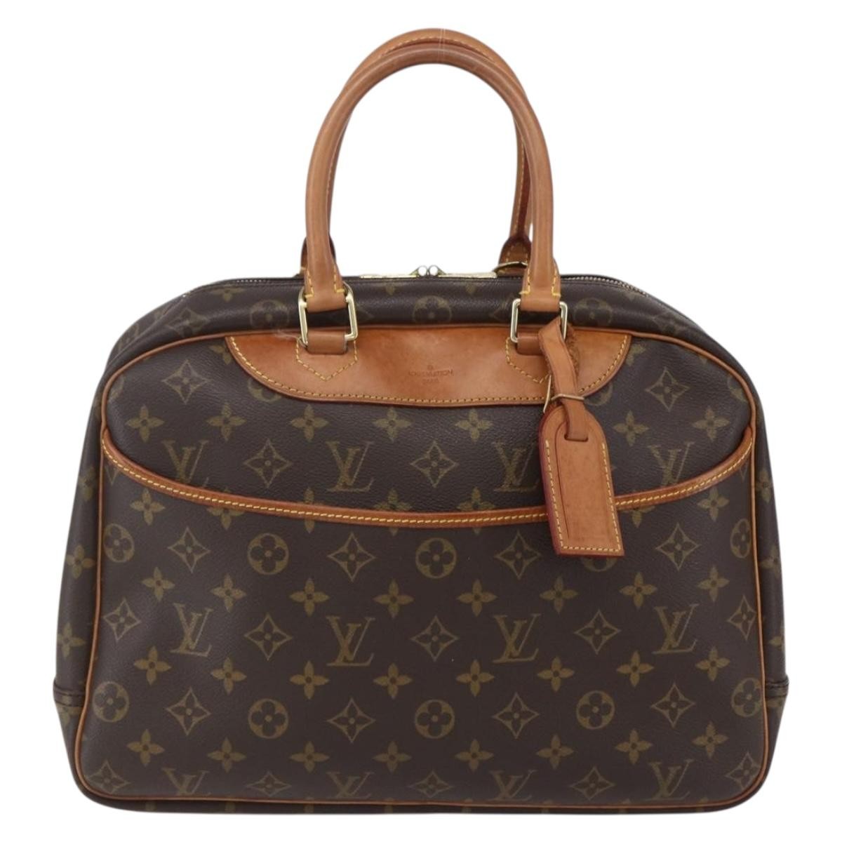 Louis Vuitton Deauville Handbag Monogram Canvas, BROWN, CANVAS, Handbag