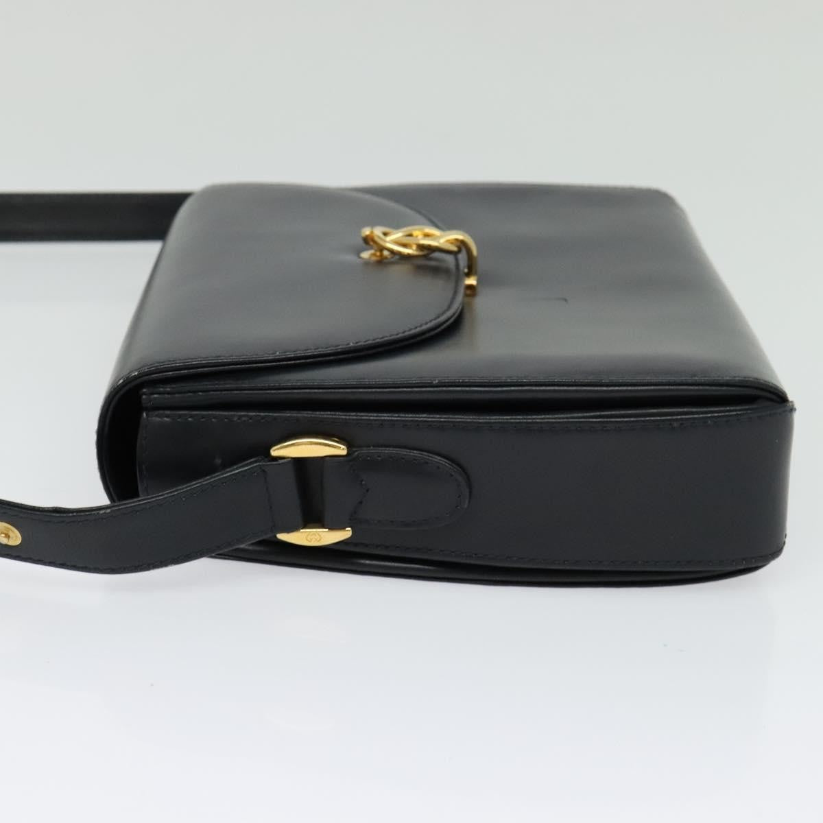 Gucci Vintage Flap Crossbody Bag Leather, NAVY, LEATHER, Shoulder bag