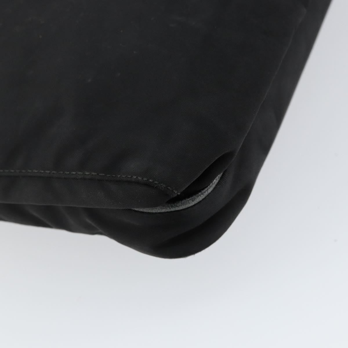 Prada Flat Messenger Bag Tessuto, BLACK, NYLON, Shoulder bag