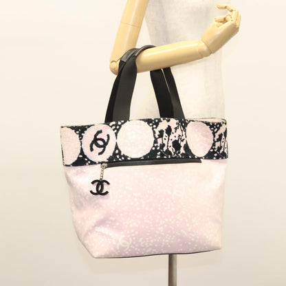 Chanel Biarritz Tote Quilted Canvas, PINK, CANVAS, Tote bag