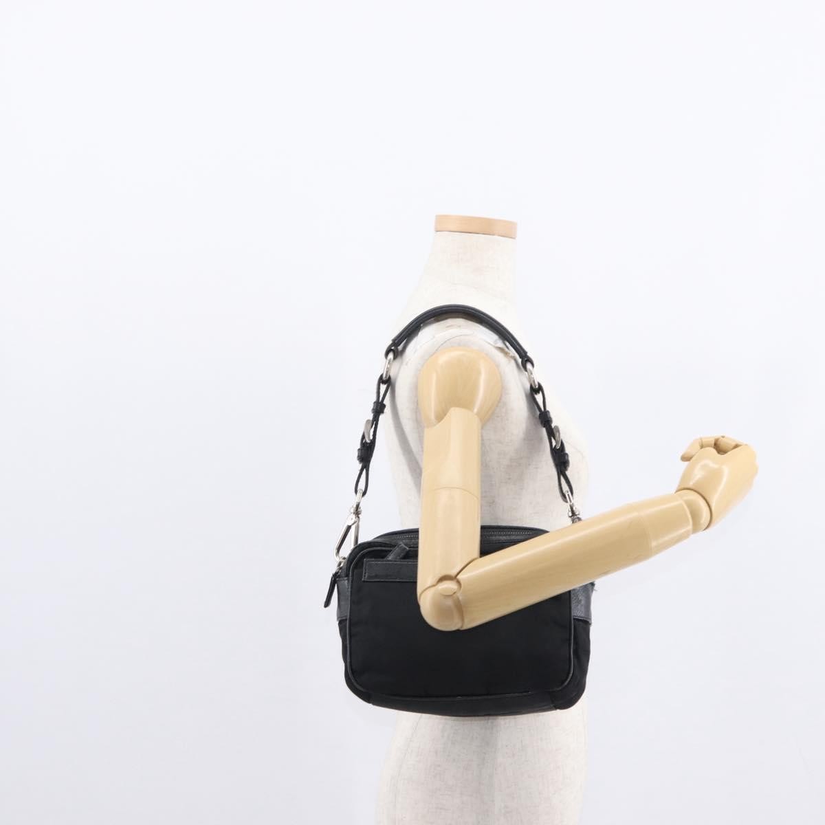 Prada Vintage Shoulder Bag Tessuto, BLACK, NYLON, Shoulder bag