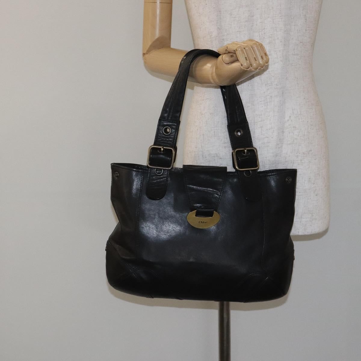 Chloe Vintage Tote bag Leather, BLACK, LEATHER, Tote bag