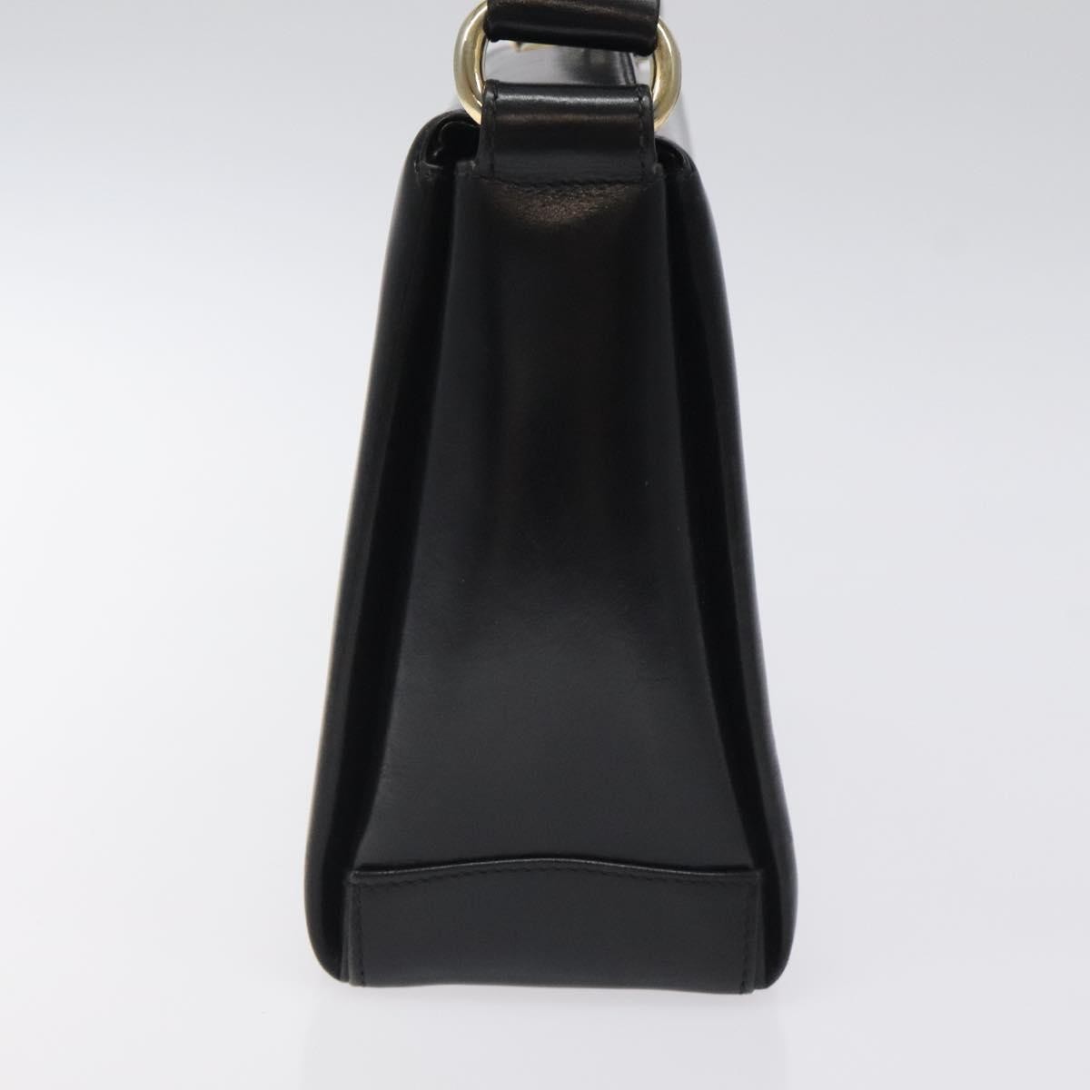 Gucci Vintage Convertible Box Crossbody Bag Leather, BLACK, LEATHER, Handbag