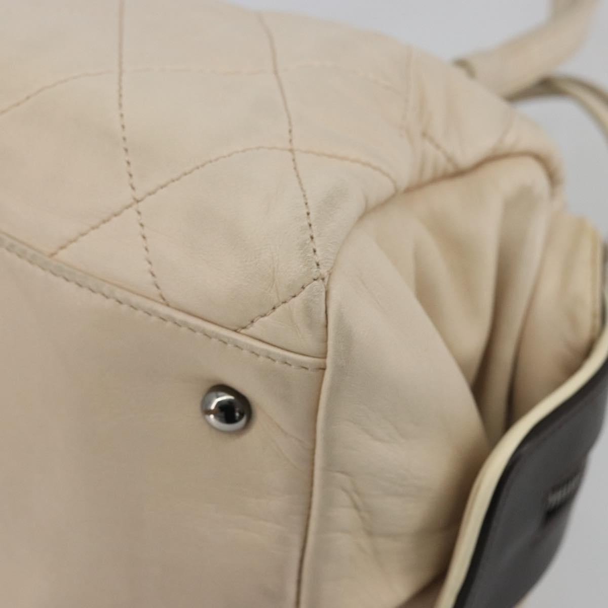 Chanel Matelassé Lambskin leather, Neutral, Leather, Handbag