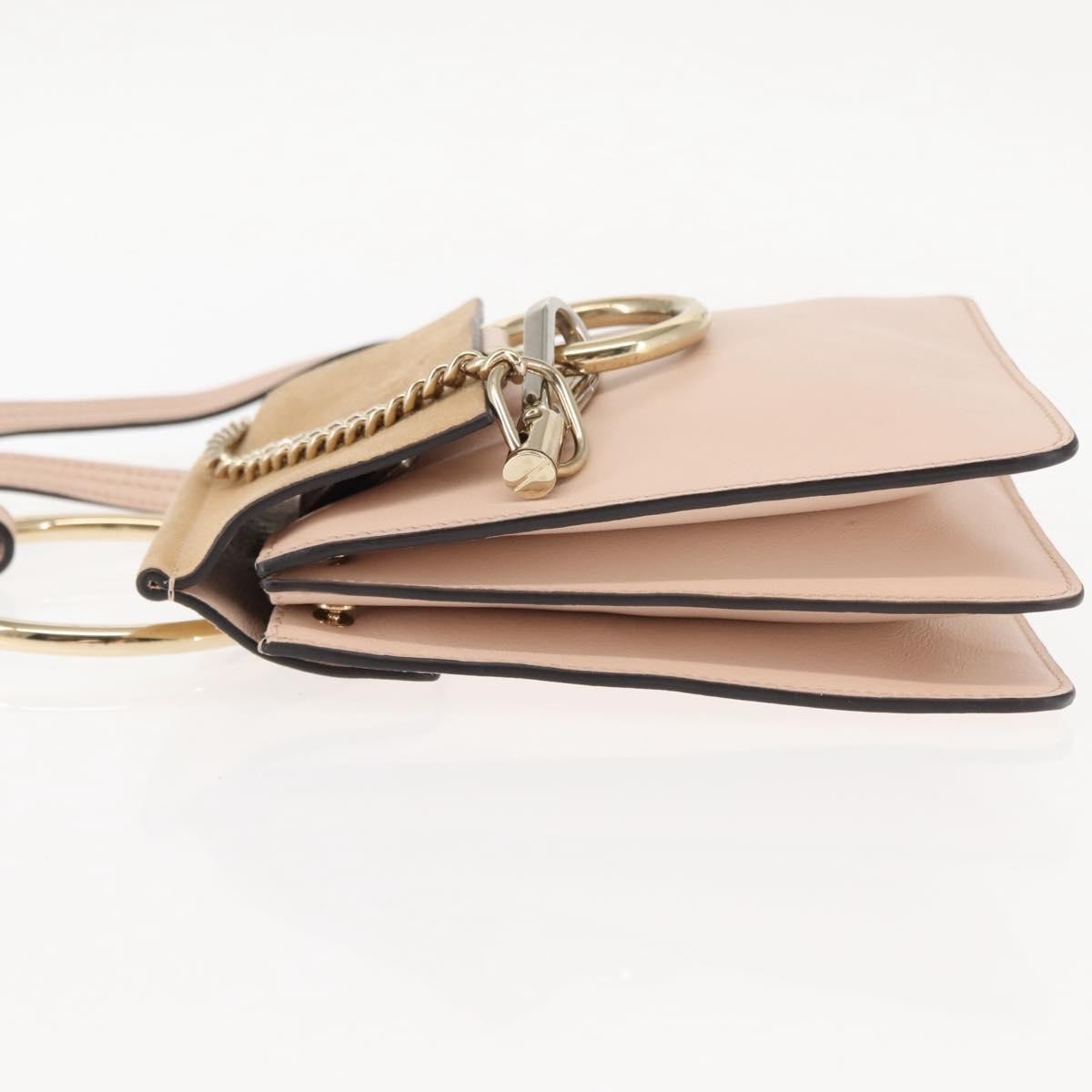 Chloe Faye Bracelet Crossbody Bag Leather and Suede, PINK, SUEDE, Crossbody bag