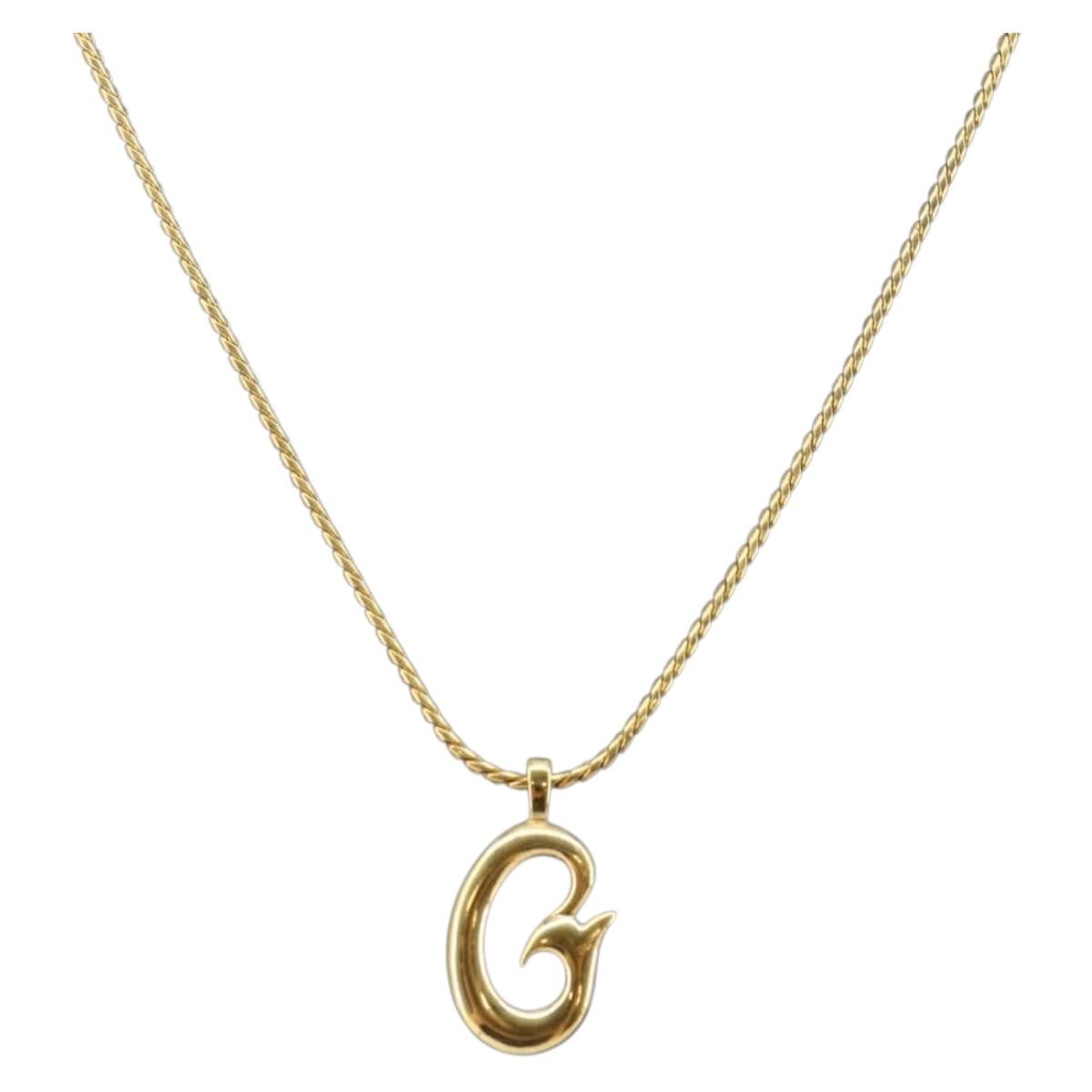 Givenchy Logo G Necklace Metal, GOLD, METAL, Necklace