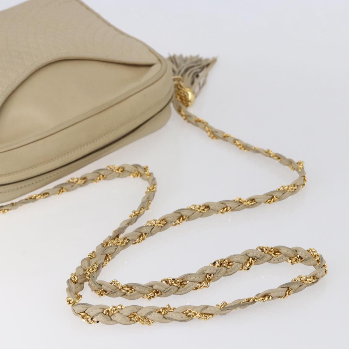 Bally Vintage Shoulder Bag Quilted leather, ECRU, LEATHER, Shoulder bag