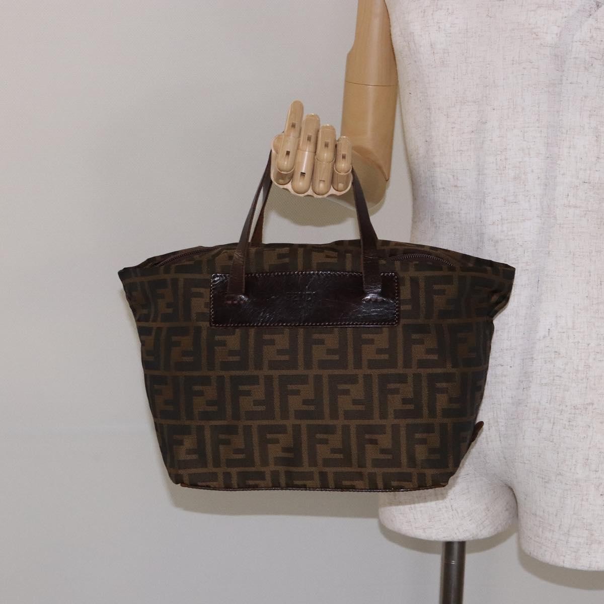 Fendi Vintage Zucca Zucca canvas, BROWN, CANVAS, Handbag