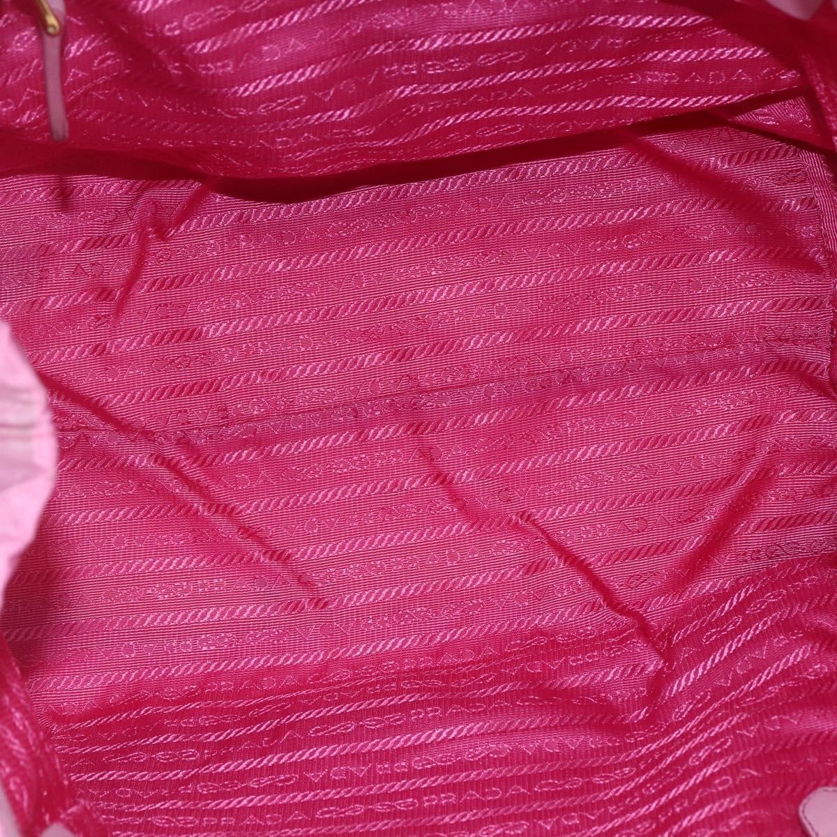 Prada Bow Tote Tessuto with Leather, PINK, NYLON, Tote bag